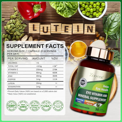 👁️ ZOOONE vitaminas para Ojos Saludables – 100% Originales e Importadas
